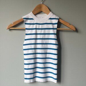 Twik by Simons knitted Tank Top with white and blue stripes